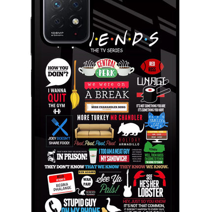 FRIENDS Redmi Note 11 Pro Glass Case Back Cover by Casekaro