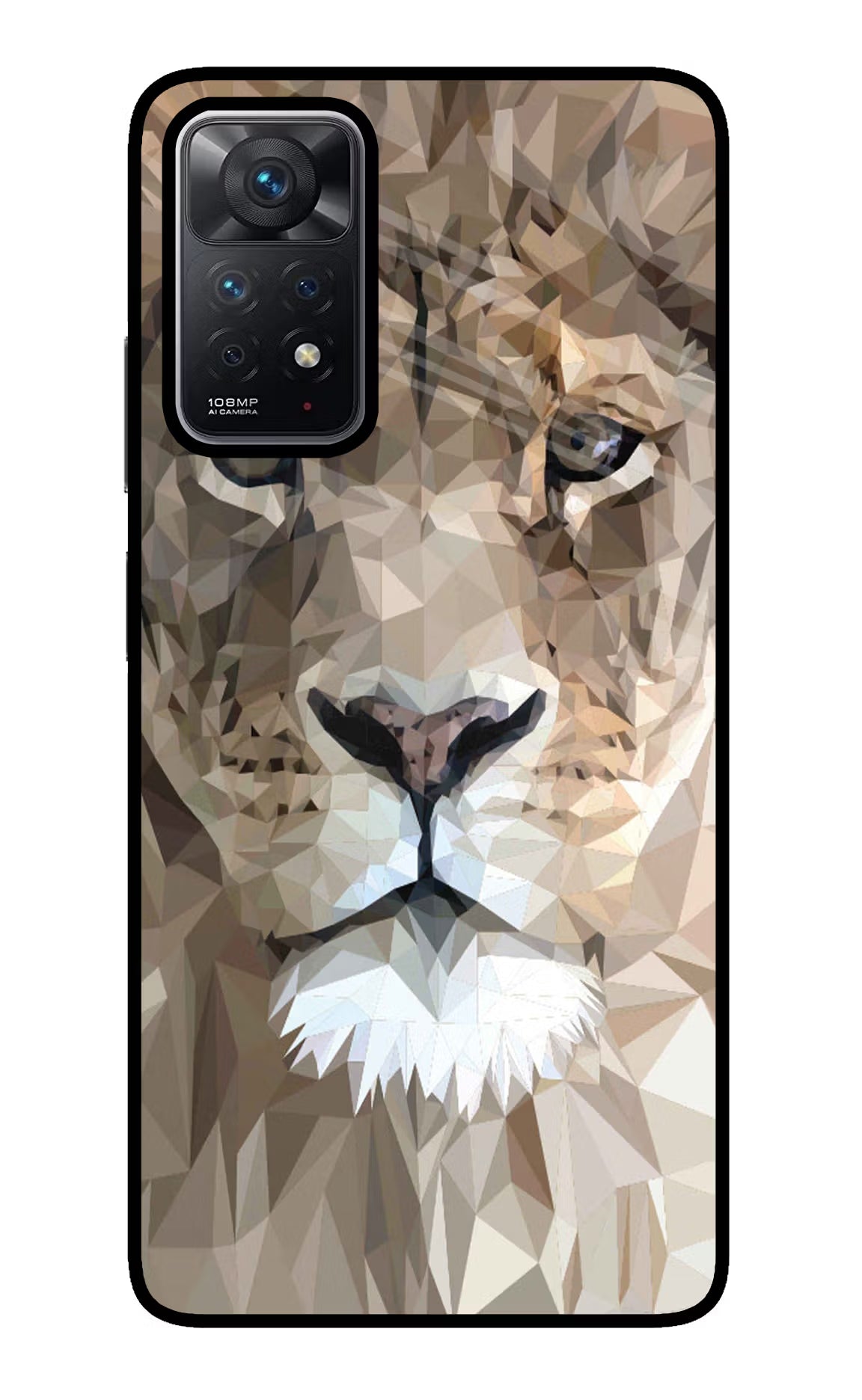 Lion Art Redmi Note 11 Pro Glass Case Back Cover by Casekaro