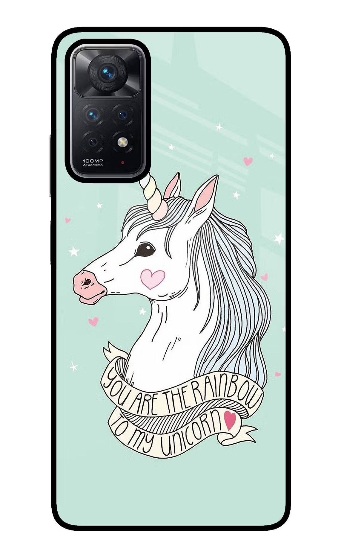 Unicorn Wallpaper Redmi Note 11 Pro Glass Case Back Cover by Casekaro