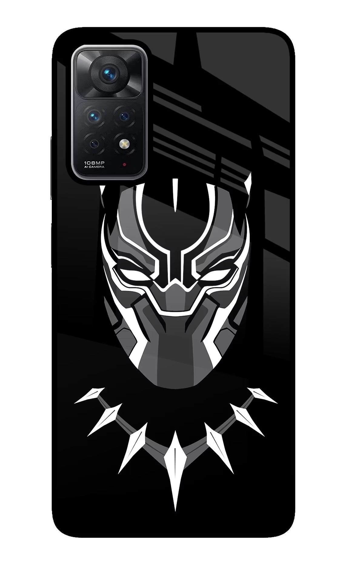 Black Panther Redmi Note 11 Pro Glass Case Back Cover by Casekaro