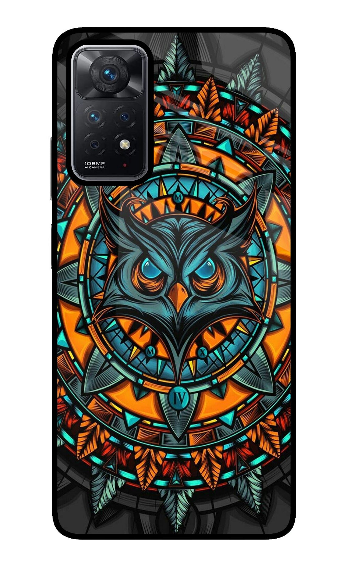 Angry Owl Art Redmi Note 11 Pro Glass Case