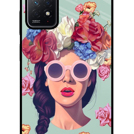Pretty Girl Redmi Note 11 Pro Glass Case Back Cover by Casekaro