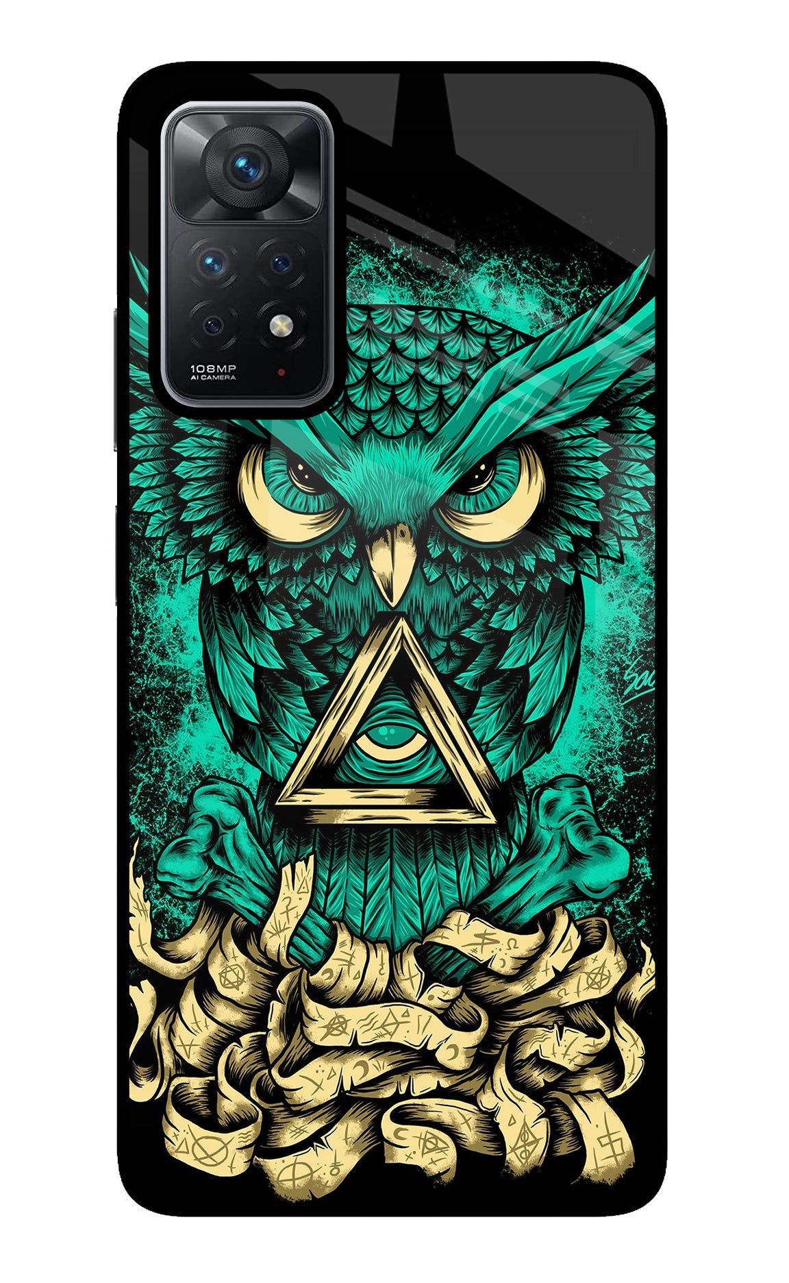 Green Owl Redmi Note 11 Pro Glass Case