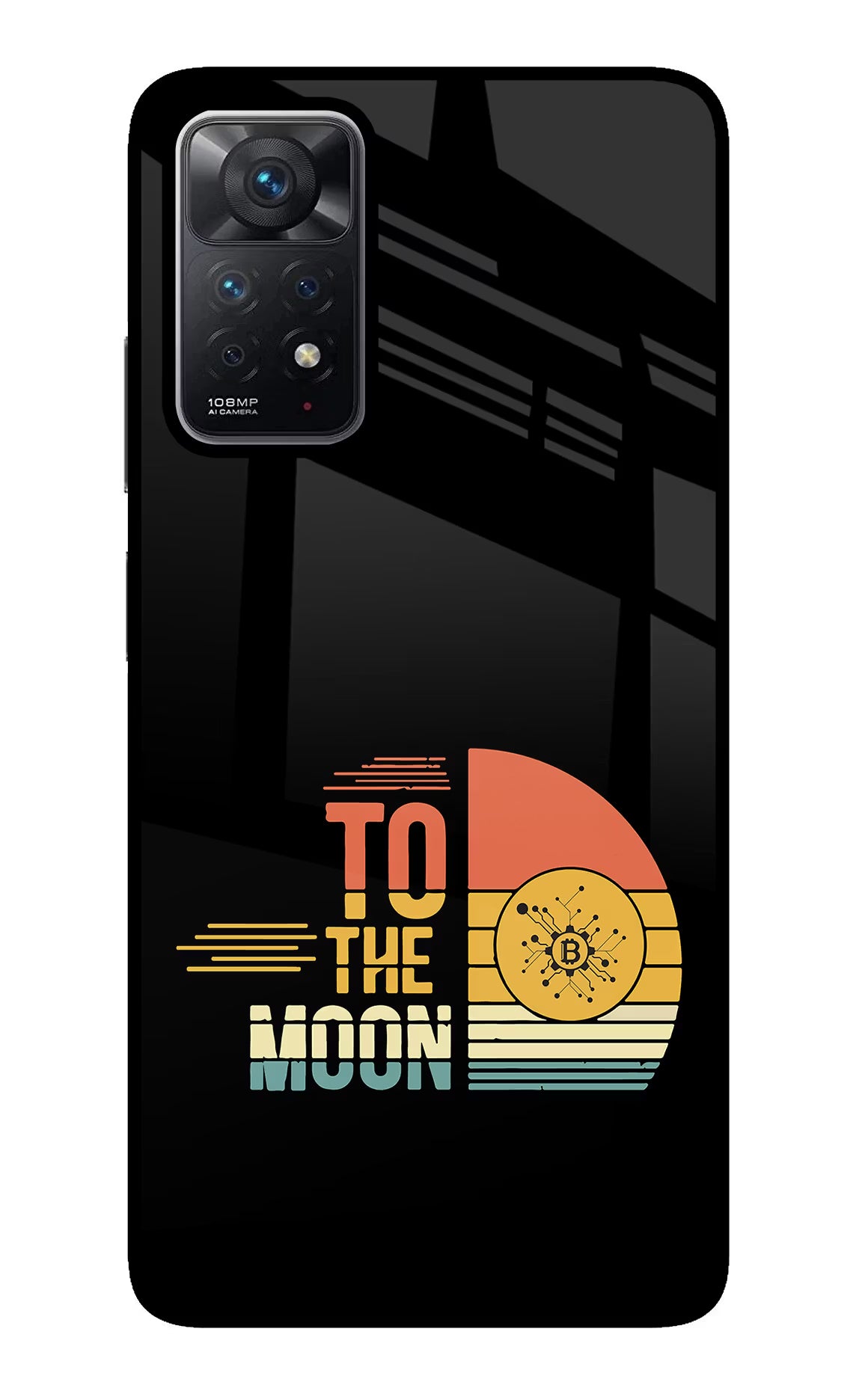 To the Moon Redmi Note 11 Pro Glass Case Back Cover by Casekaro