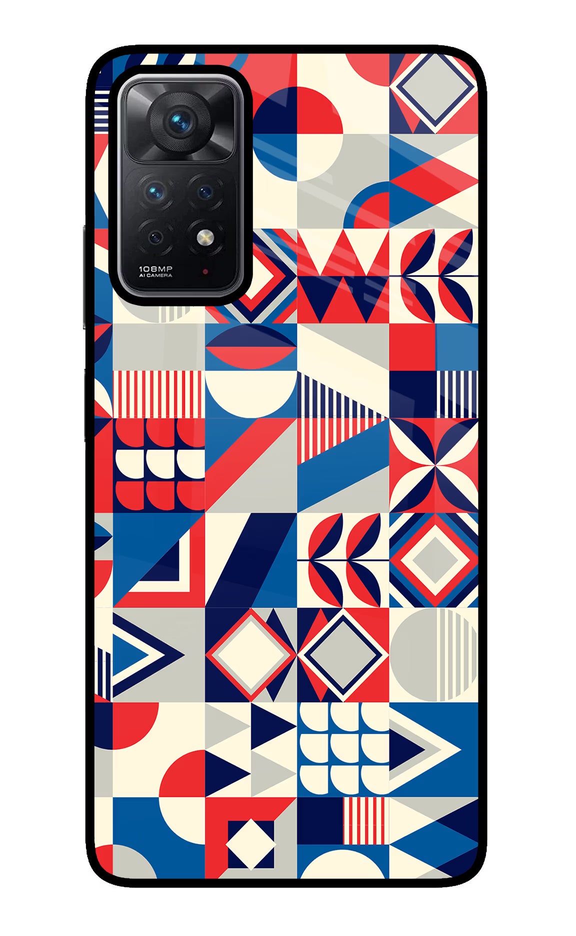 Colorful Pattern Redmi Note 11 Pro Glass Case Back Cover by Casekaro