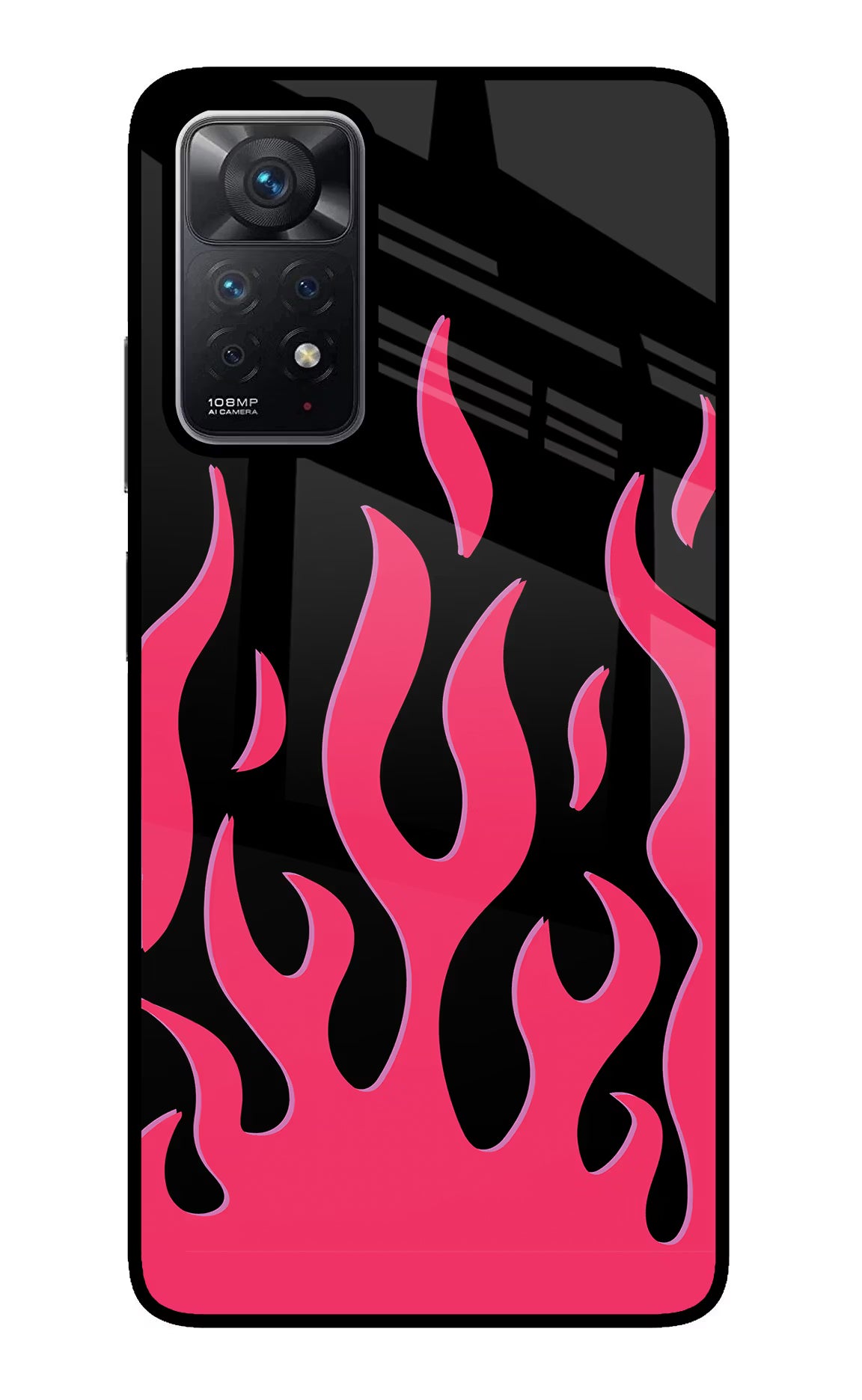 Fire Flames Redmi Note 11 Pro Glass Case Back Cover by Casekaro