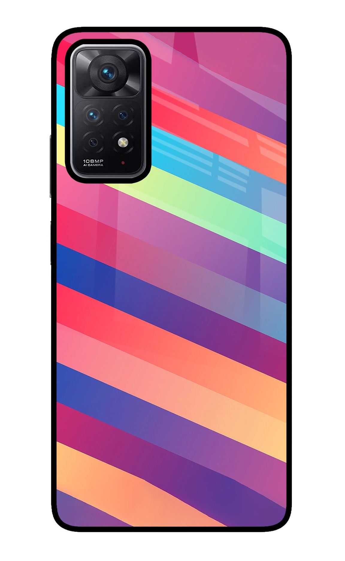 Stripes color Redmi Note 11 Pro Glass Case