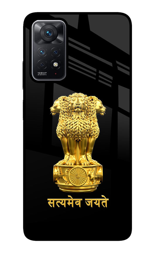 Satyamev Jayate Golden Redmi Note 11 Pro Glass Case