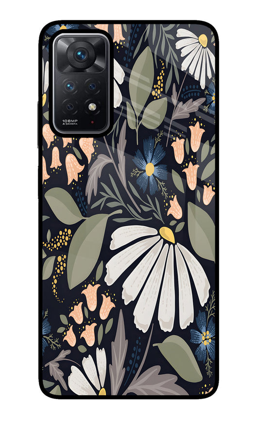 Flowers Art Redmi Note 11 Pro Glass Case