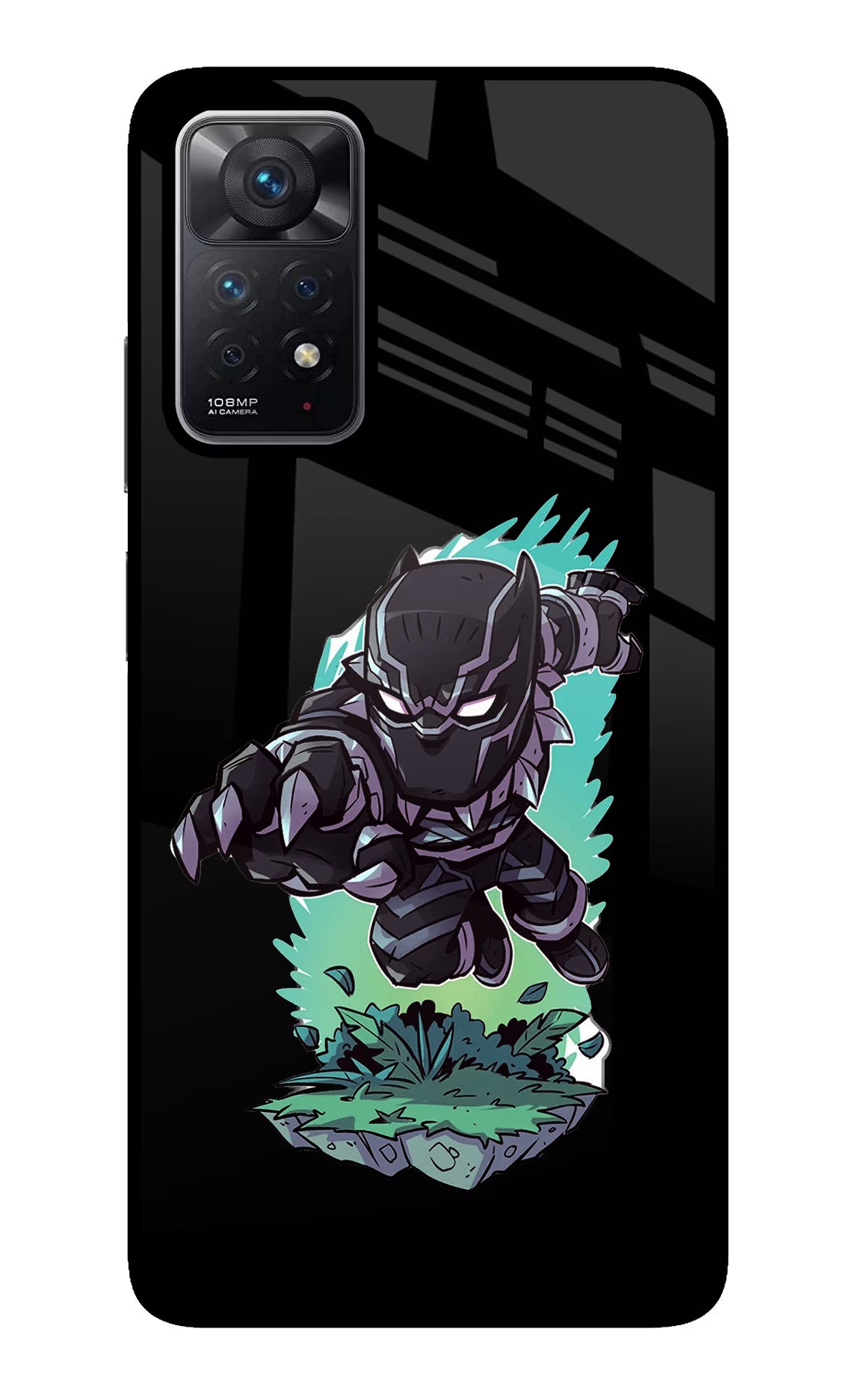 Black Panther Redmi Note 11 Pro Glass Case Back Cover by Casekaro