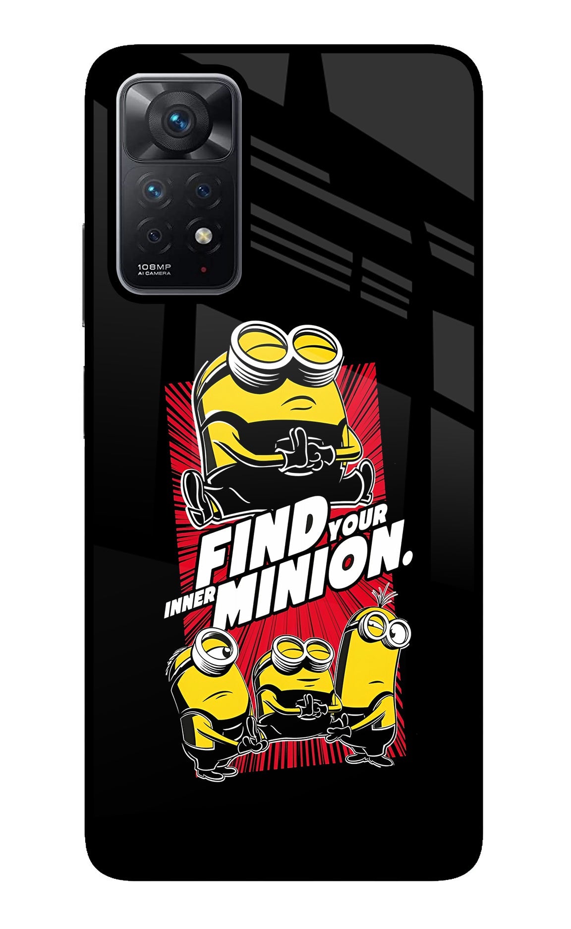 Find your inner Minion Redmi Note 11 Pro Glass Case