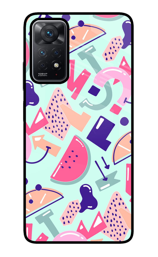 Doodle Pattern Redmi Note 11 Pro Glass Case