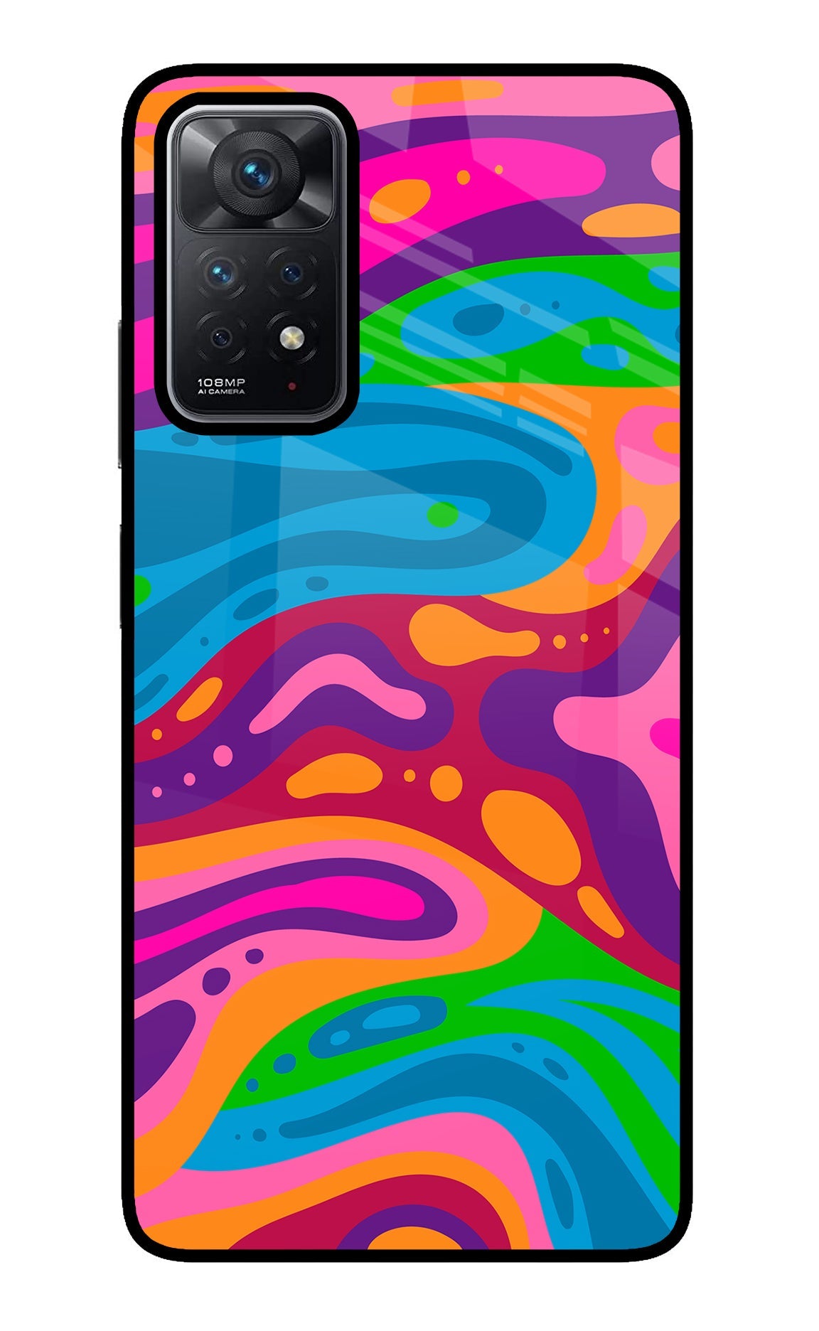 Trippy Pattern Redmi Note 11 Pro Glass Case