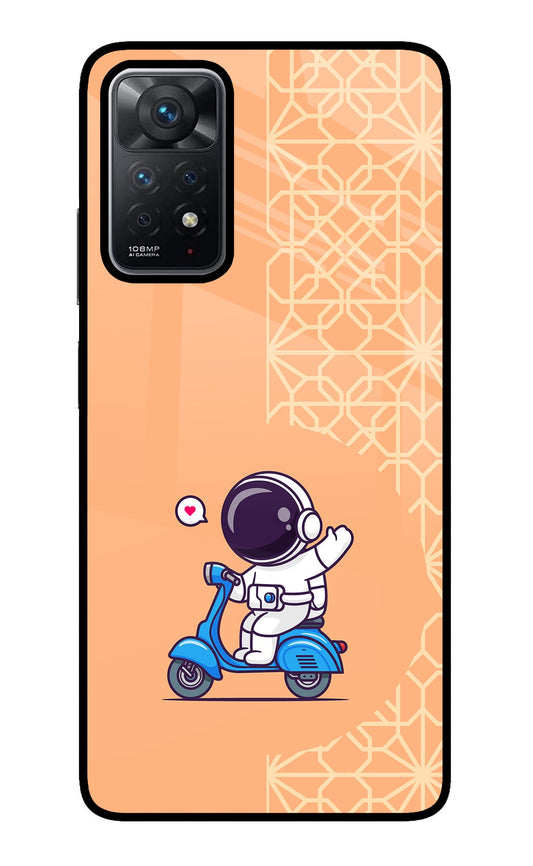 Cute Astronaut Riding Redmi Note 11 Pro Glass Case