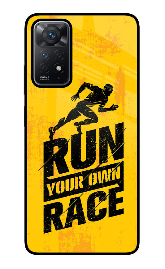 Run Your Own Race Redmi Note 11 Pro Glass Case