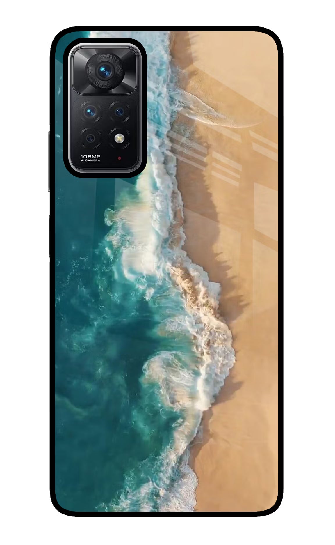 Ocean Beach Redmi Note 11 Pro Glass Case Back Cover by Casekaro