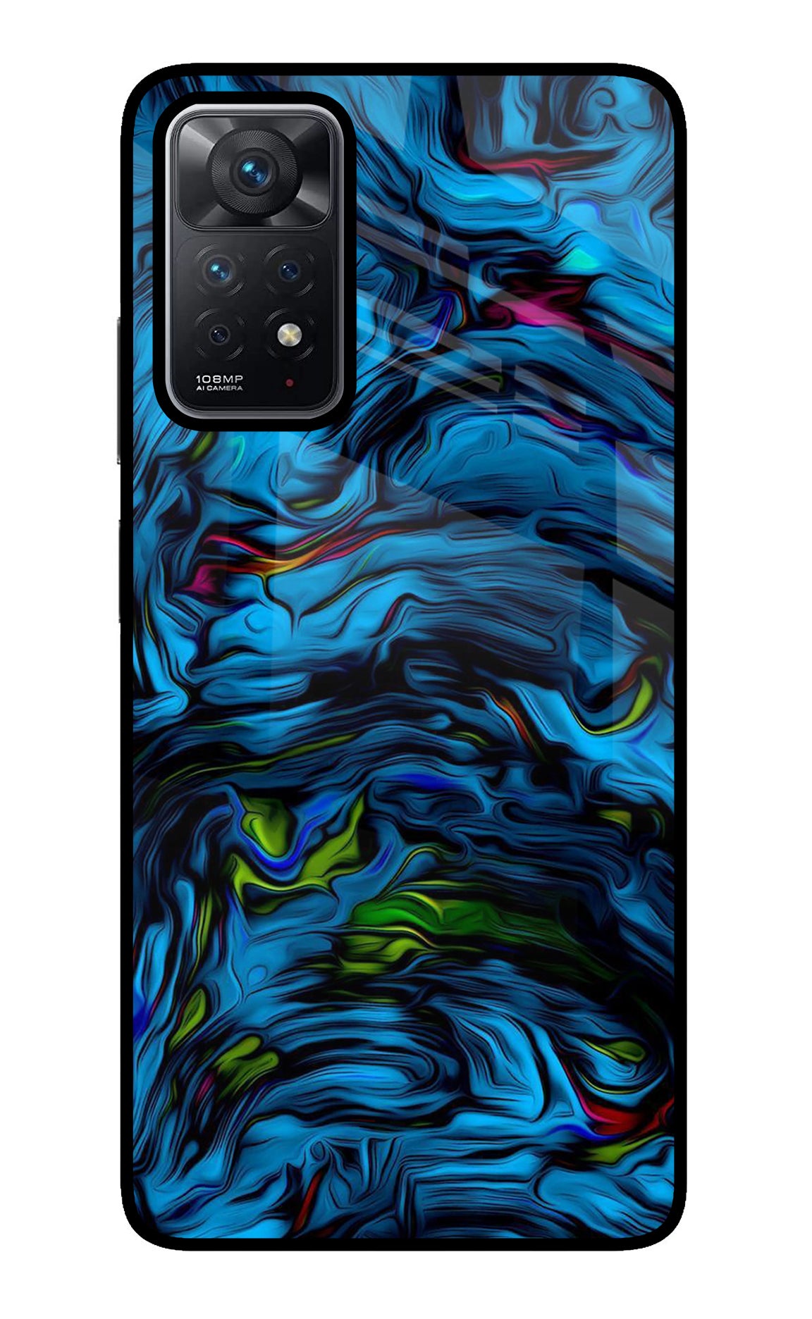 Dark Blue Abstract Redmi Note 11 Pro Back Cover