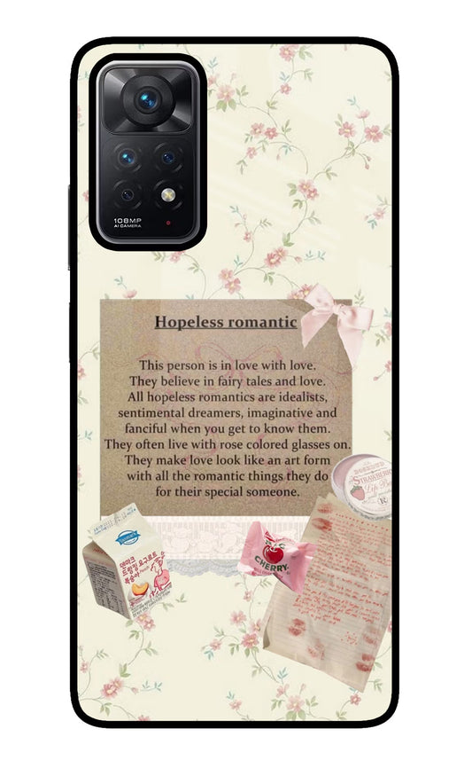 Hopeless Romantic Redmi Note 11 Pro Glass Case