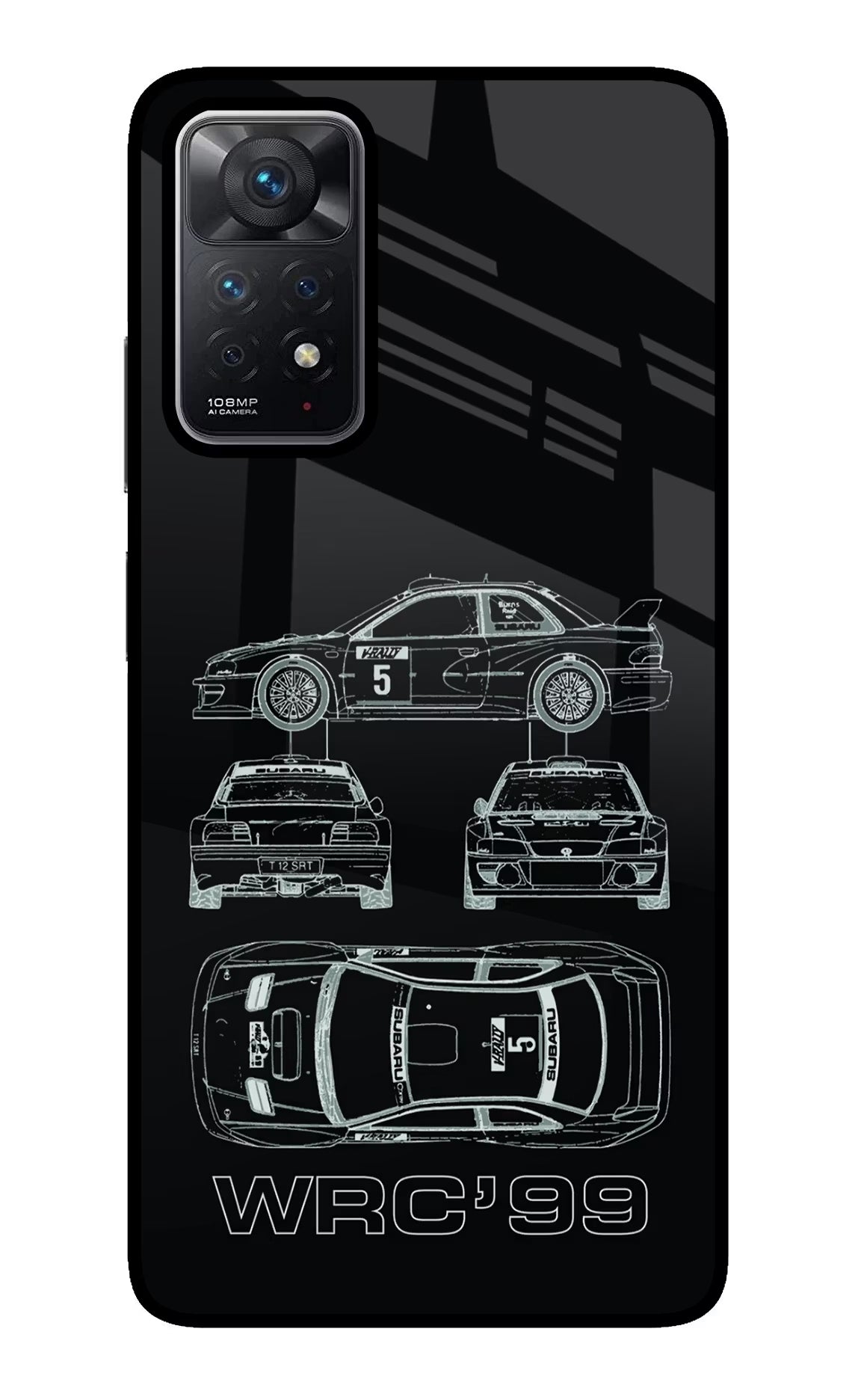 WRC'99 Redmi Note 11 Pro Glass Case Back Cover by Casekaro