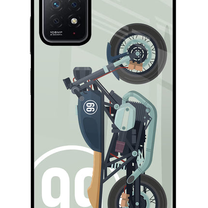 Classic Cafe Racer 99 Redmi Note 11 Pro Glass Case Back Cover by Casekaro
