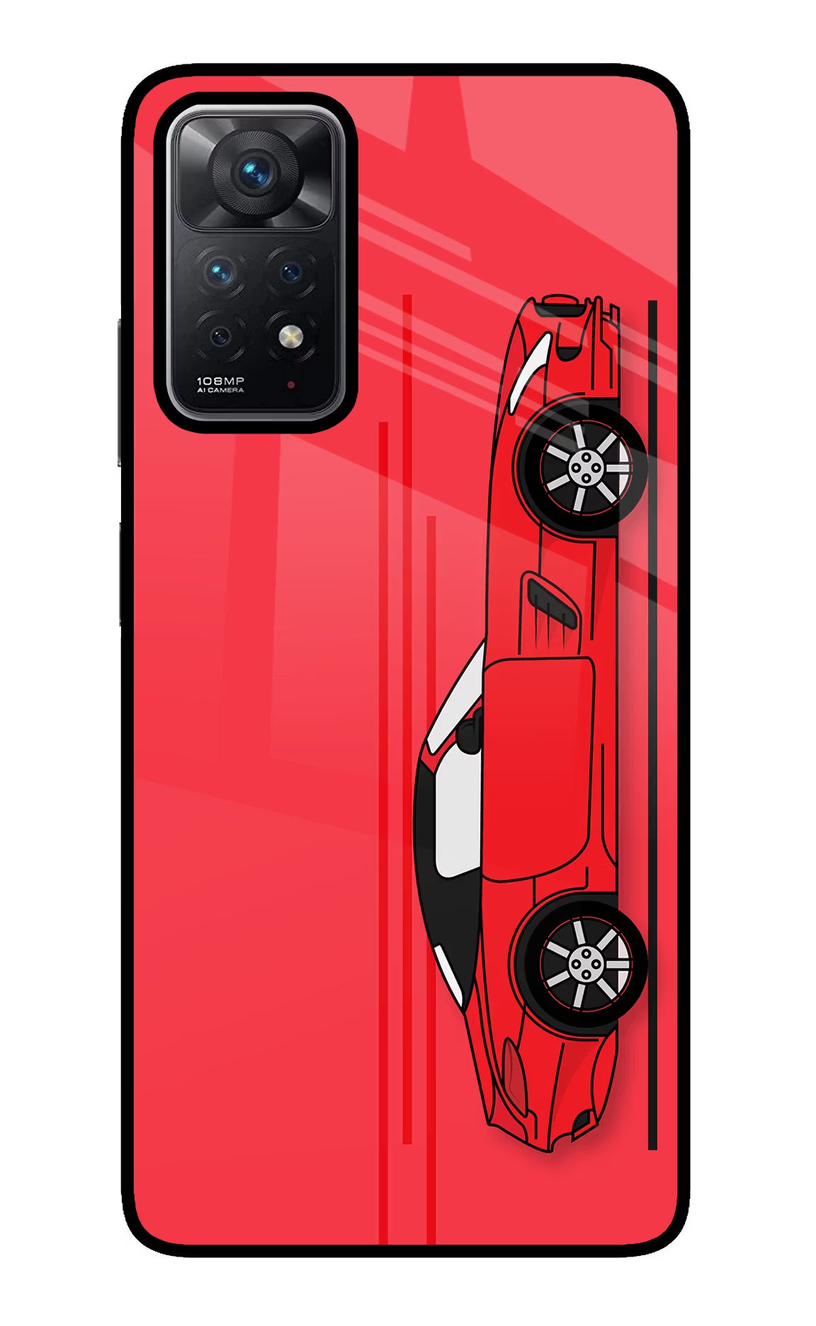 Red Velocity Redmi Note 11 Pro Glass Case