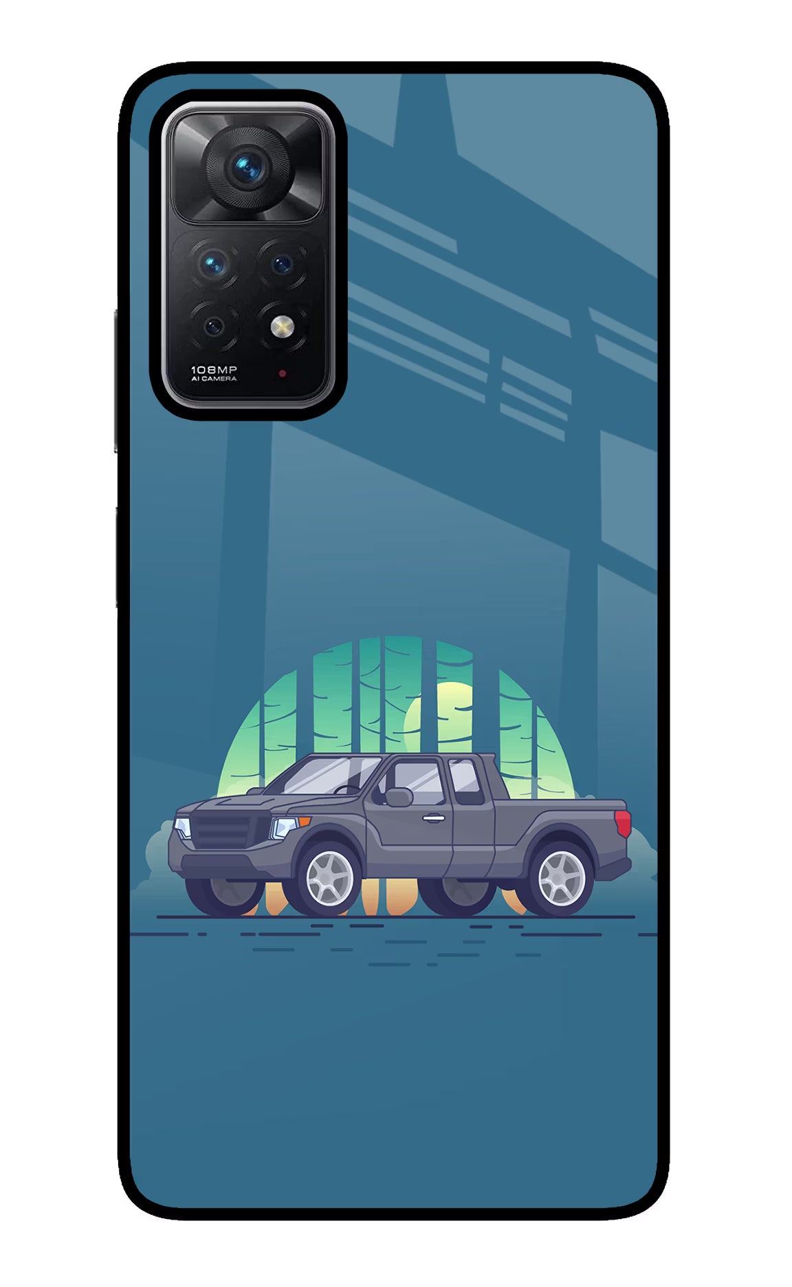 Retro Garage Vibe Redmi Note 11 Pro Glass Case Back Cover by Casekaro