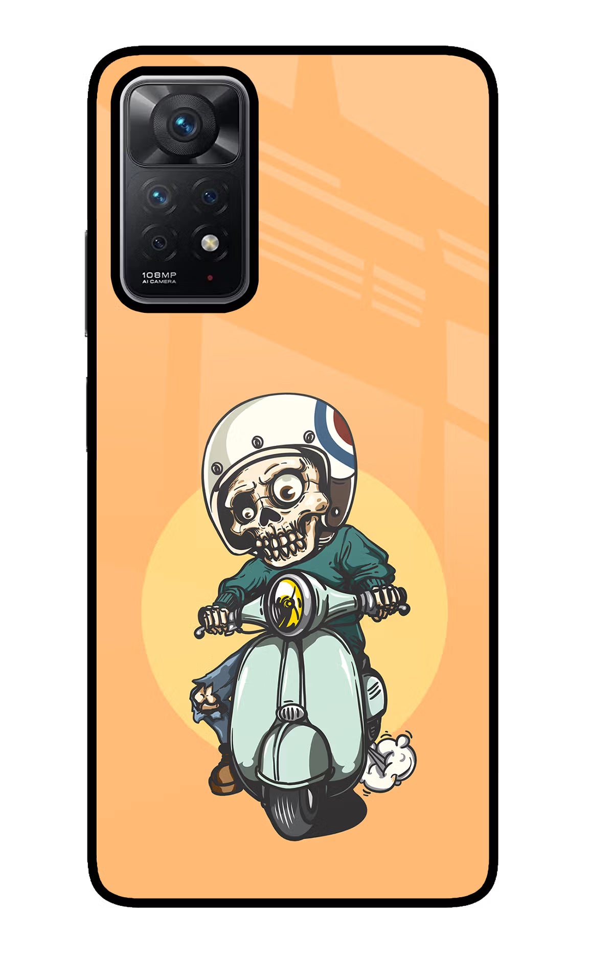 Undead Biker Redmi Note 11 Pro Glass Case Back Cover by Casekaro