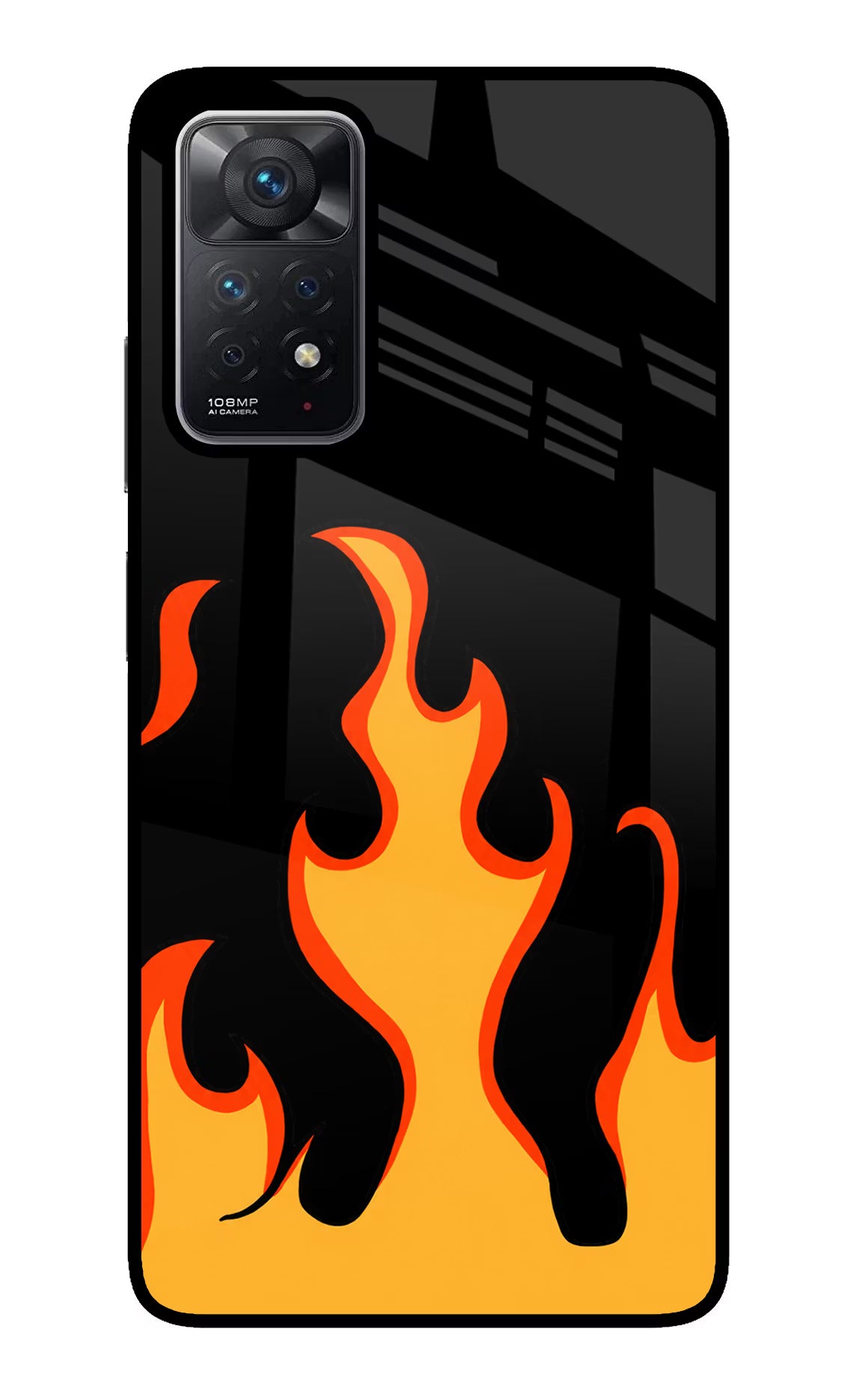 Fired Up – Black Redmi Note 11 Pro Glass Case