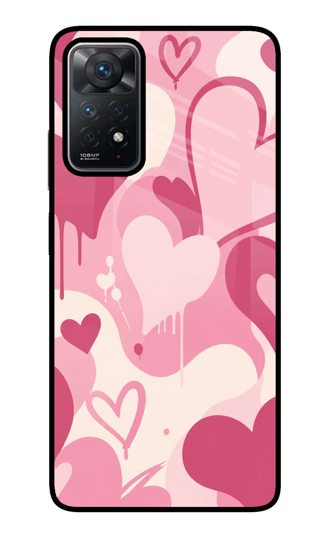 Hearty case Redmi Note 11 Pro Glass Case Back Cover by Casekaro