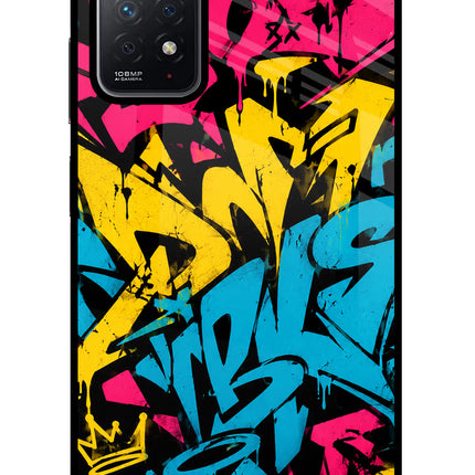 Graffiti Vibe Redmi Note 11 Pro Glass Case Back Cover by Casekaro
