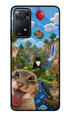 Minecraft Cat Chaos Redmi Note 11 Pro Glass Case