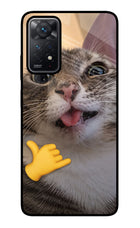 Silly Cat Call Redmi Note 11 Pro Glass Case