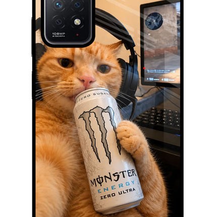 Gamer Cat Energy Redmi Note 11 Pro Glass Case