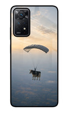 Skydiving Cow Redmi Note 11 Pro Glass Case
