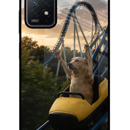 Rollercoaster Dog Redmi Note 11 Pro Glass Case