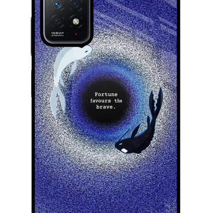 Dark Koi Redmi Note 11 Pro Glass Case Back Cover by Casekaro