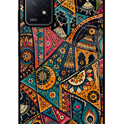 Folk Print Redmi Note 11 Pro Glass Case