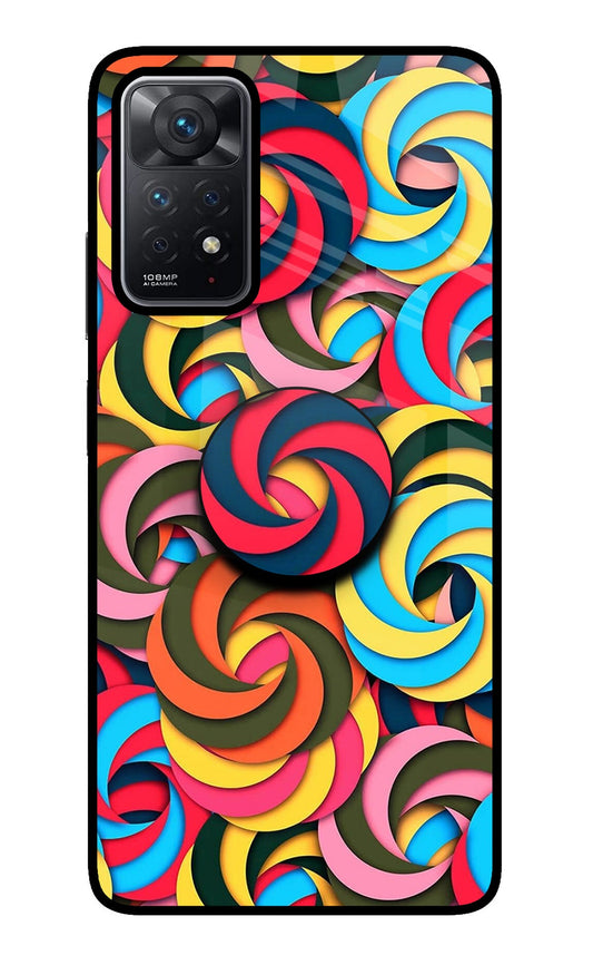 Spiral Pattern Redmi Note 11 Pro Glass Case