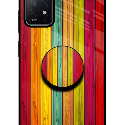 Multicolor Wooden Redmi Note 11 Pro Pop Case by Casekaro