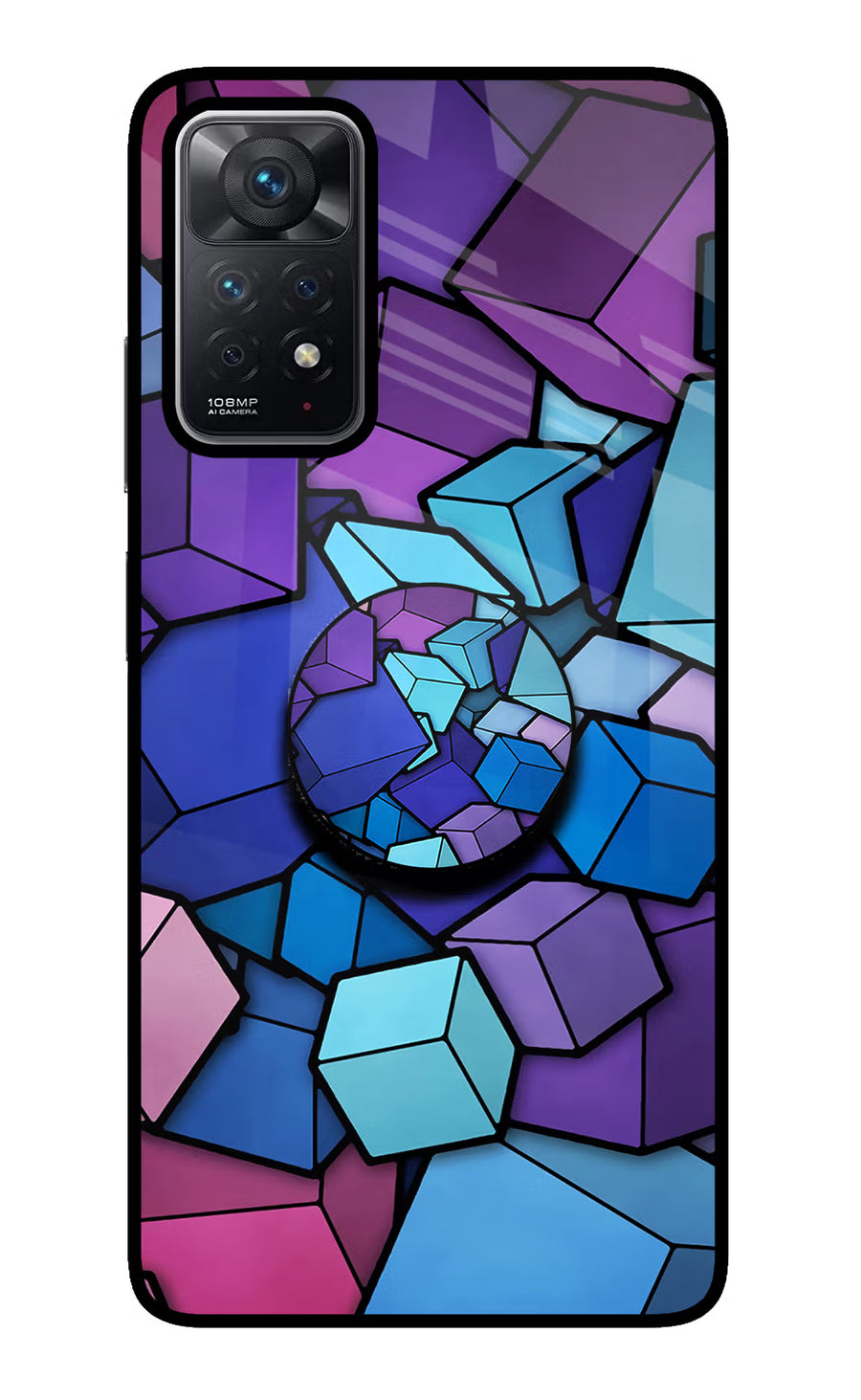 Cubic Abstract Redmi Note 11 Pro Pop Case, Glass case
