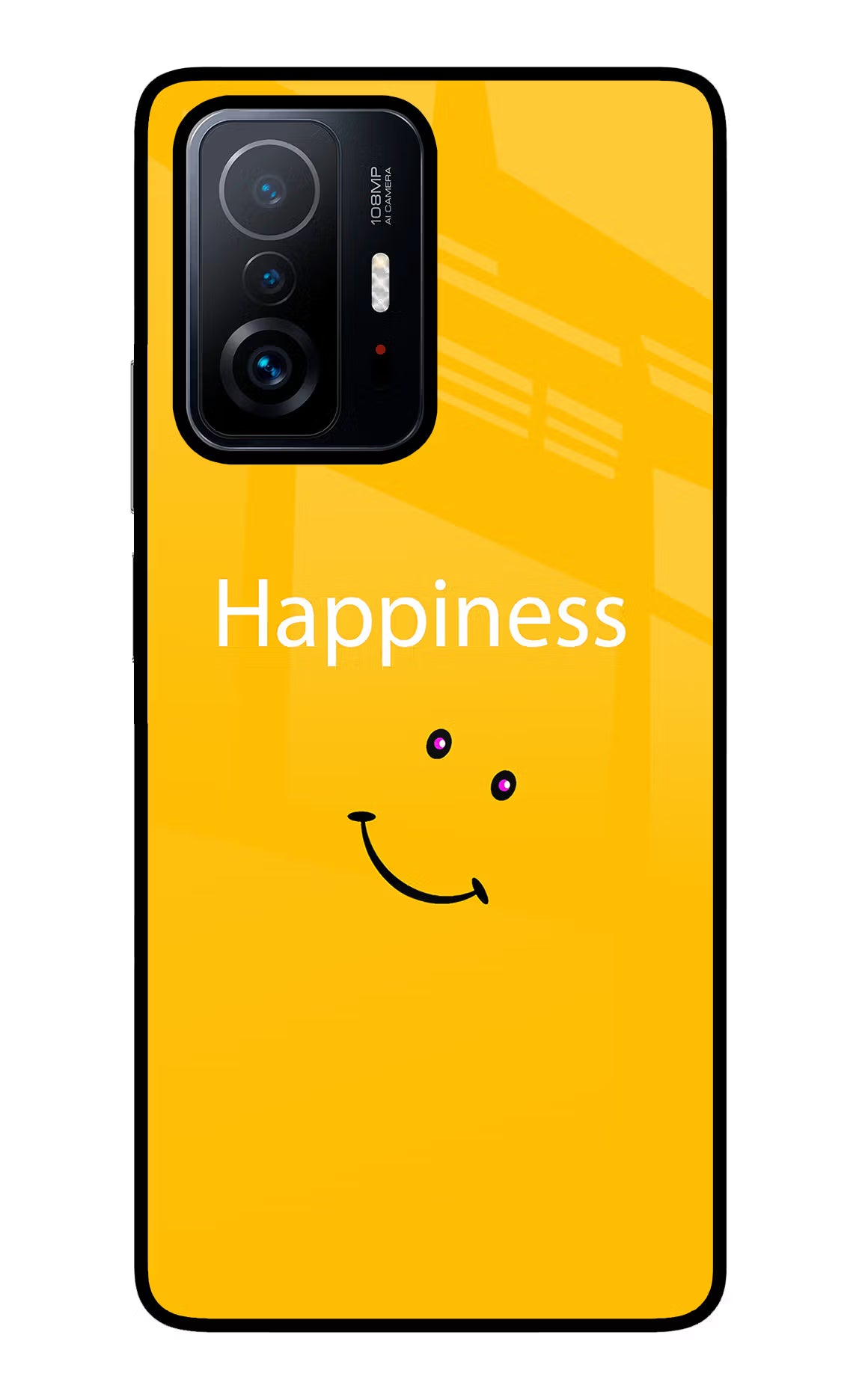 Happiness With Smiley Mi 11T Pro 5G Glass Case Back Cover by Casekaro