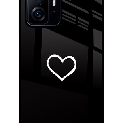Heart Mi 11T Pro 5G Glass Case Back Cover by Casekaro