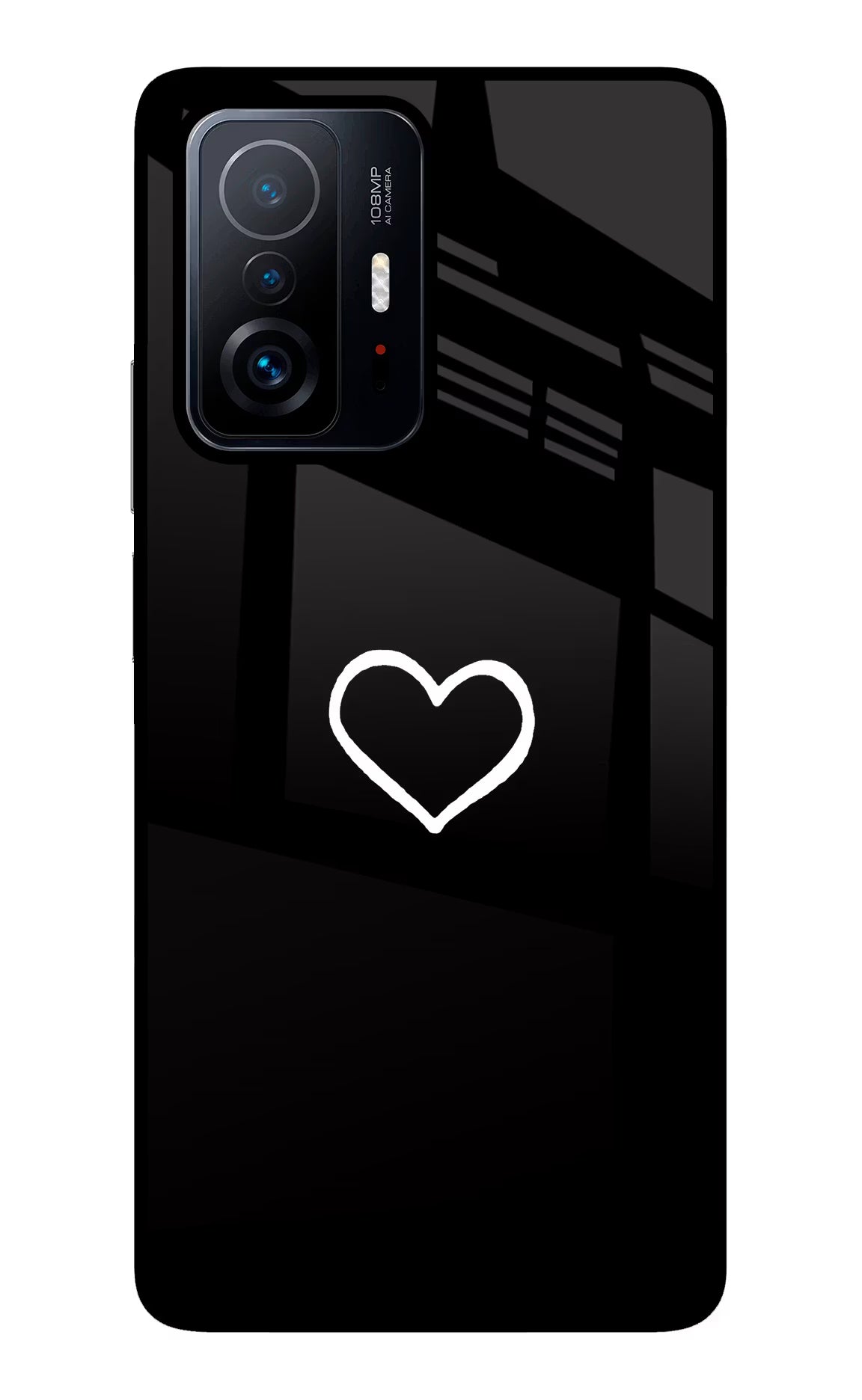 Heart Mi 11T Pro 5G Glass Case Back Cover by Casekaro