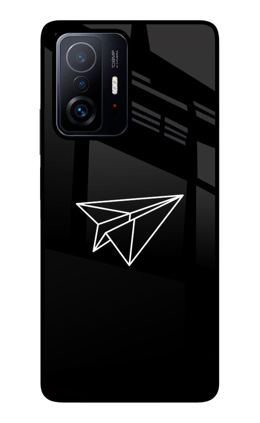 Paper Plane White Mi 11T Pro 5G Glass Case
