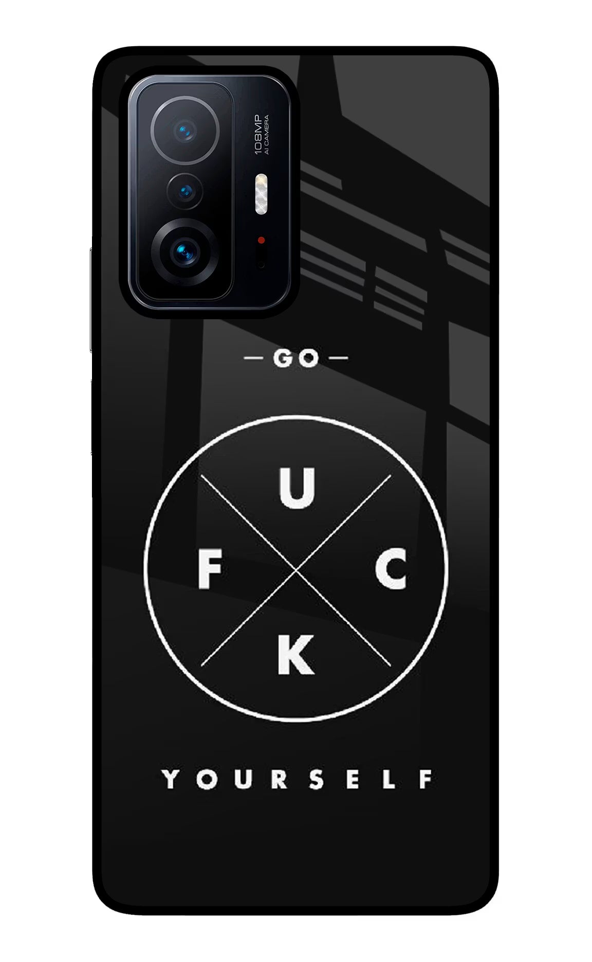 Go Fuck Yourself Mi 11T Pro 5G Glass Case Back Cover by Casekaro