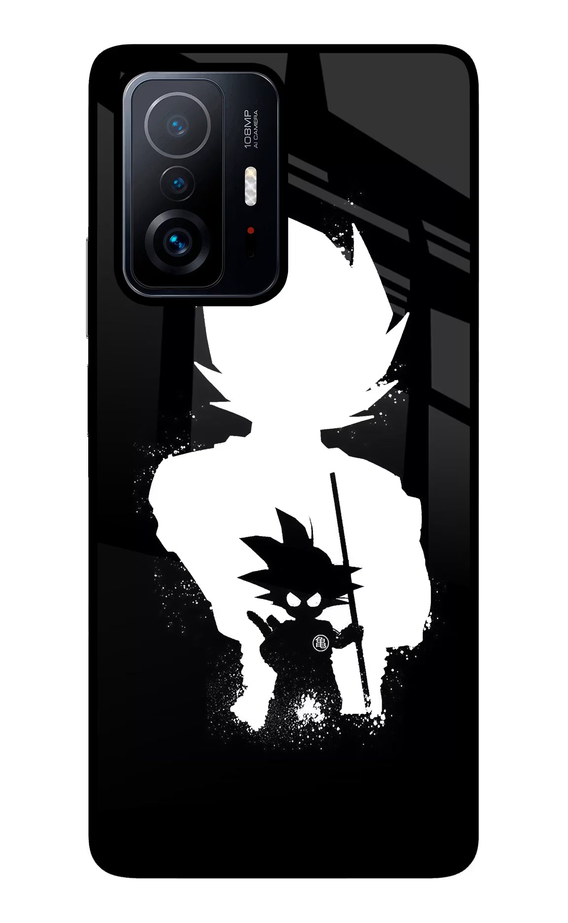 Goku Shadow Mi 11T Pro 5G Glass Case Back Cover by Casekaro
