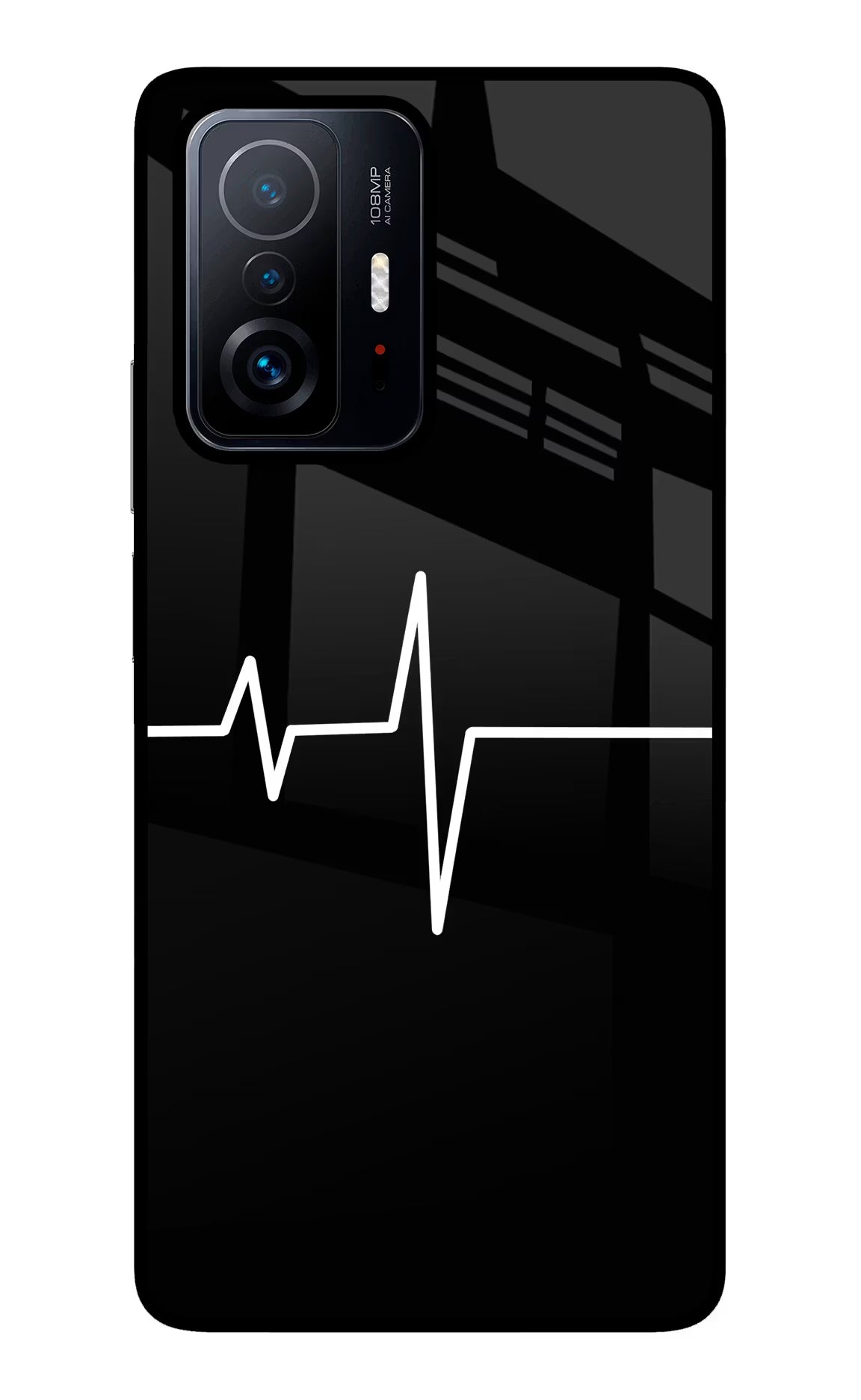 Heart Beats Mi 11T Pro 5G Glass Case Back Cover by Casekaro