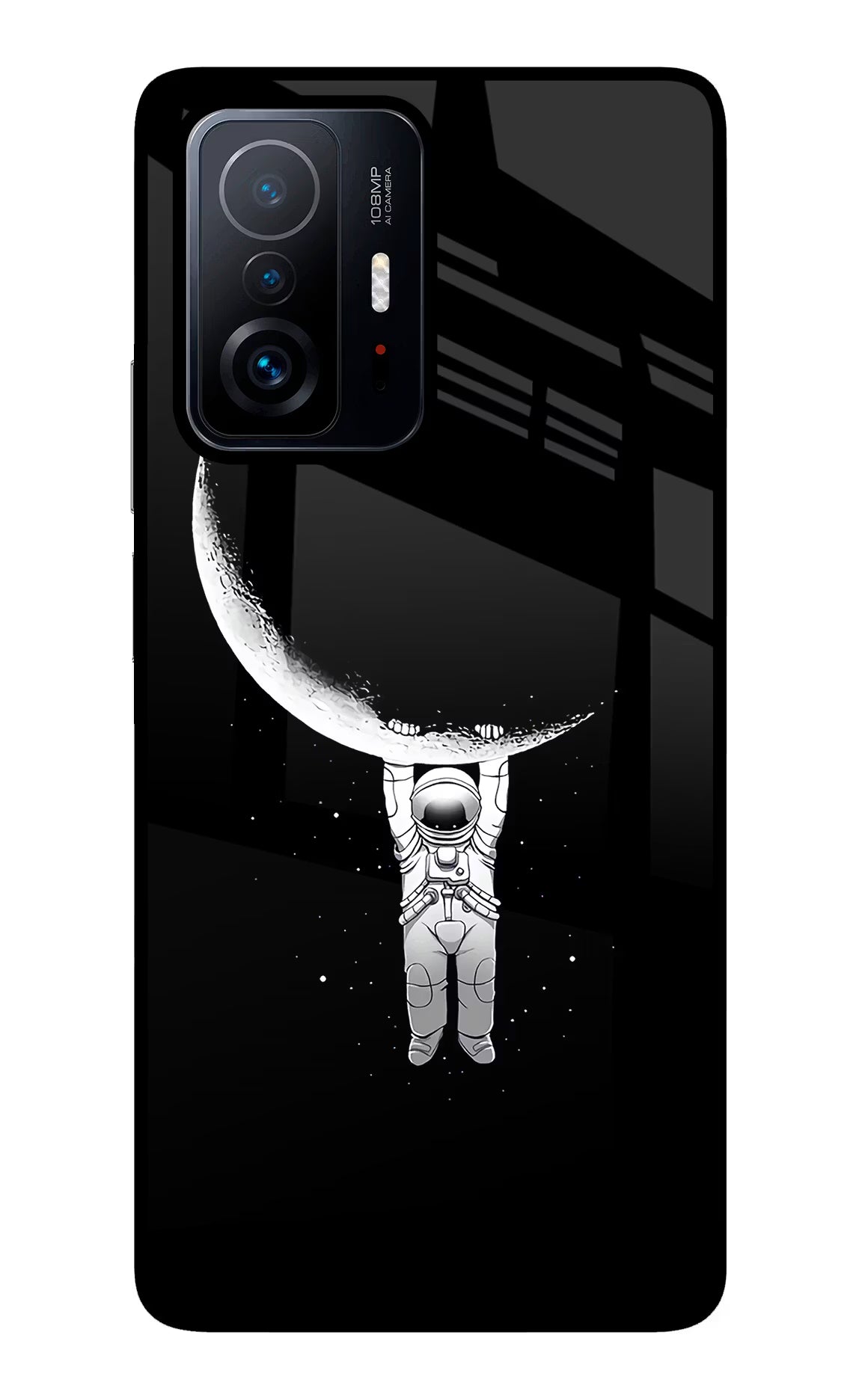 Moon Space Mi 11T Pro 5G Glass Case Back Cover by Casekaro