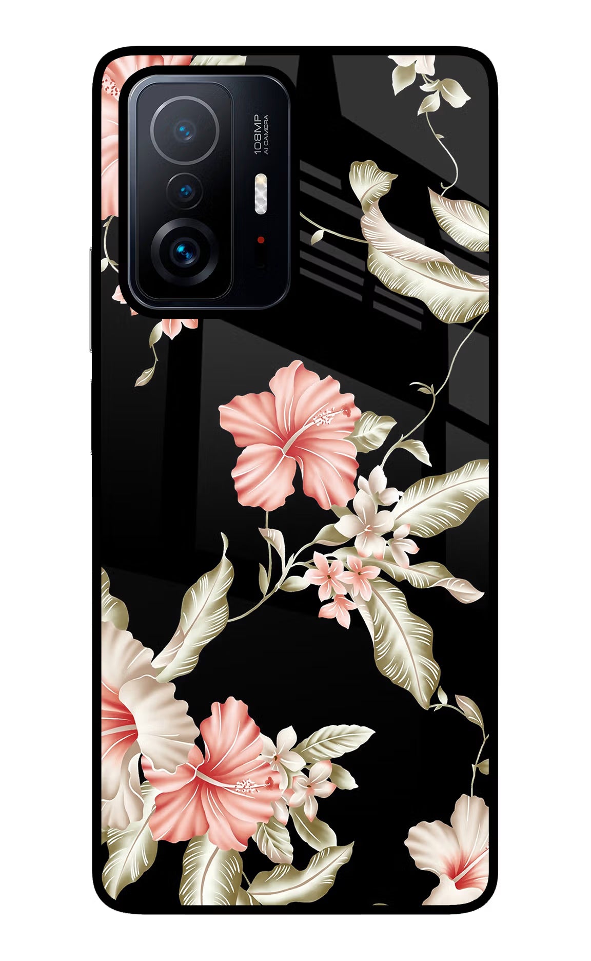 Flowers Mi 11T Pro 5G Glass Case Back Cover by Casekaro