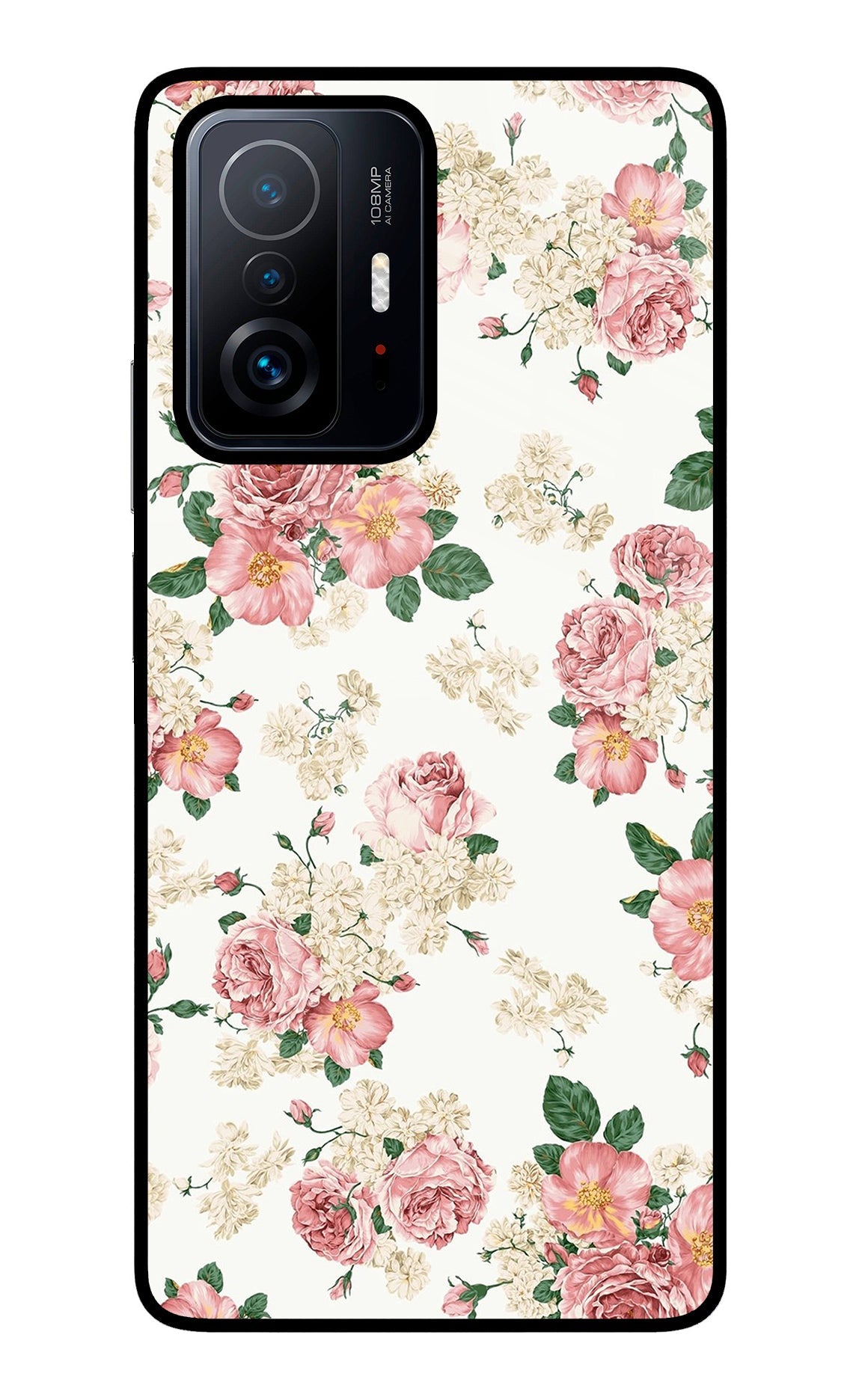 Flowers Mi 11T Pro 5G Glass Case